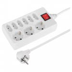 Buitinis ilgintuvas su įžeminimu, 3 x 1.5 mm, 1.5 m, 9 lizdų, baltas