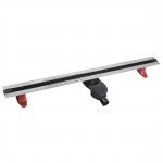 Du&scaron;o latakas POLYSAN SLIM SPRING BLACK SV120B, 250-1200 mm su juodomis grotelėmis