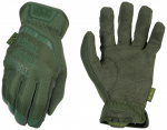 Pir&scaron;tinės Mechanix FastFit&reg; Olive Drab, žalios M dydis. Rauktas rankogalis, dirbtinė oda, TrekDry&reg;