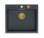 Plautuvė Quadron MORGAN 110, HB8304U8-G1_P2O, juodas deimantas