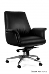 Biuro kėdė Unique APUS LOW 2008C-PU, eco-leather, juoda