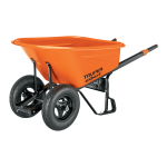Profesionalus dviejų ratų karutis su HDPE plastikine talpa ir tvirtomis metalinėmis rankenomis, 120L Truper&reg;