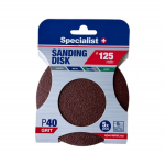 SPECIALIST+ &scaron;lifavimo popierius P40, 125 mm, 5 vnt.