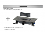 Du&scaron;o latakas Kaldawei FLOWLINE ZERO 900x55mm, steel brushed + Sifonas du&scaron;o latakui FlowDrain, 940000010930 +687744800000