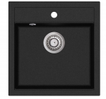 Plautuvė Aquasanita Tesa SQT100W 601 Black - Metallic, su uždaromu ventiliu