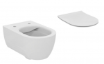 Pakabinamas unitazas Ideal Standard Blend Curve su soft close dangčiu T465501+T520801