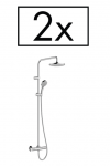 Termostatinė du&scaron;o sistema Hansgrohe Vernis Blend Showerpipe 200 1jet, 26285000, chromas (2 vnt.)