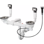 Sifonas plautuvei su automatiniu dugno vožtuvu ir persipildymo rinkiniu Hansgrohe D15-11, 43932800