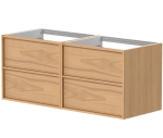 Vonios spintelė Kame HOME, BUDC/12-3DR-DB/N05-HM, 120 cm, Natūralaus ąžuolo faneruotė