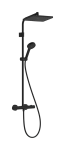 Du&scaron;o komplektas Hansgrohe Activera Q Showerpipe 290/180 1jet EcoSmart, Ecostat Fine, 28748670, matinė juoda