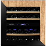 Įmontuojamas vyno &scaron;aldytuvas Dunavox Glance-25, DAVG-25.63DOP.TO, juodas/medis