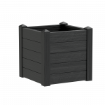 Teraplast 42x42x40cm vazonas su vandens rezervuaru Trama 001, antracito spalvos