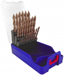 Metal drill bit set 1-13mm, "Smart Point" progressive tip, Ti2CN FUSIO, 25pcs