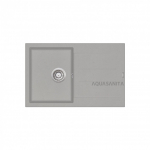 Virtuvės plautuvė Aquasanita Tesa SQT101W, 202 Aliumetallic, uždaromas ventilis