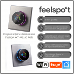 Programuojamas termostatas Feelspot WTH08.16G WiFi, pilkas