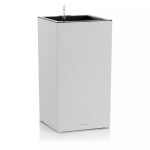 Vazonas yra su integruota LED juosta Lechuza CANTO Slatestone 40, 15957, &scaron;viesiai pilkas