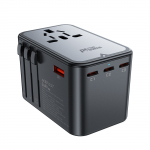 Universalus kelioninis įkroviklis Acefast Z1 75W GaN 2xUSB-A/3xUSB-C juodas