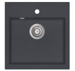 Plautuvė Aquasanita Tesa SQT100W 222 Graphite, su uždaromu ventiliu