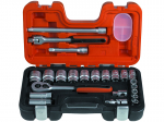 Galvučių, terk&scaron;lės ir priedų rinkinys  3/8"-1.1/4" jungtis 1/2&rdquo; 23vnt