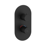 Potinkinis termostatinis mai&scaron;ytuvas Ravak Espirit ES 063.20BLM.O2.RB07C X070286, juodas (be potinkinės dėžutės)