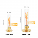 HOFATS SPIN 1200 stalo židinys su bio-degikliu, auksinė
