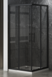 Juoda du&scaron;o kabina be pado Du&scaron;o kabina Masterjero 683B, 90x90 cm - su defektu