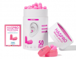 Ausų ki&scaron;tukai HASPRO TUBE50 PINK, 50 porų, EPUF5052