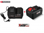 Akumuliatoriaus ir įkroviklio komplektas Parkside PAPS 208 A1, X20V Team, 8Ah + Parkside PLGS 12 A1 Smart