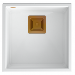 Plautuvė Quadron DAVID 40 HQD4242U1-C1, 420x420x225 balta/vario