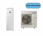 SAMSUNG oras-vanduo 9.0/8.7 kW SPLIT &scaron;ilumos siurblio KOMPLEKTAS (trifazis, su 260 l tūriniu &scaron;ildytuvu)