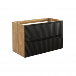 Apatinė spintelė Comad Luxor Black 82-90-2S, 90 cm, juoda