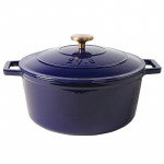 Apvalus emaliuotas ketaus puodas ZY020BLKI ,6 l