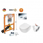 Pažemintas potinkinis wc rėmas su klozetu Werit + Deante Peonia Rimles 167-32003636-00-00+173-30010000-00+174-91300000-00+Felder+CDE_6ZPW+CDE_6SOZ