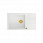 Įmontuojama plautuvė Quadron EVAN 136 XL, HCQE58650U1_PVDG1_P2O, balta