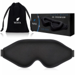 Akių kaukė miegui su mai&scaron;eliu WAYA 3D Premium EM-SV2, juoda