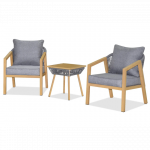 Lauko baldų komplektas Martinelli Milano rudas (medžio imitacija)