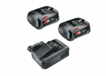 Rinkinys Bosch 1600A031T5, 18V (2x 2,5 Ah akumuliatoriai+ AL 18V-44 kroviklis)