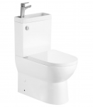 Pastatomas klozetas su praustuvu AQUALINE Jalta Hygie, PB103H+PBS10, su lėtaeigiu dangčiu