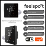 Elektroninis programuojamas termostatas Feelspot WTH22.16 NEW Black, WiFi Tuya
