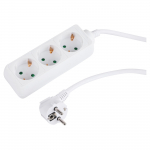 Buitinis ilgintuvas su įžeminimu, 3 x 1.5 mm, 3 m, 3 lizdų, baltas
