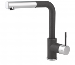 Plautuvės mai&scaron;ytuvas su i&scaron;traukiama žarna Aquasanita Modus 2383, 601 Black - Metallic