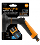 Daugiafunkcinis laistymo pistoletas su valdymu priekyje + 13 mm greitoji žarnos jungtis STOP, Fiskars Multi Comfort, 1065492
