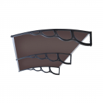 Durų stogelis 150x210 cm, tamsintas rudai