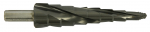 XL HSS step drill bit - TiAlN coated - Helical - TSP - Three flat shank (Hanging box) / &Oslash;Min/Max : 8/22