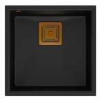 Plautuvė Quadron DAVID 40 HQD4242U7-C1, 420x420x225 anglies juoda/vario