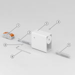 Paslėptas jungčių komplektas Kosser 57-50 RL, baltas