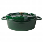 Ovalus emaliuotas ketaus puodas ZY040GRKI, 7,8 l