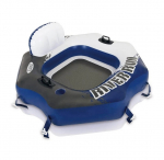 Pripučiamas plaustas Intex 68565NP, mėlynas/baltas/juodas, 130 cm x 126 cm