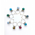 Taurių dekoracijų rinkinys Round Crystal CSPAX051, 9 vnt.