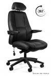 Biuro kėdė Unique ATLAS ZM-2225H-PU, eco-leather, juoda